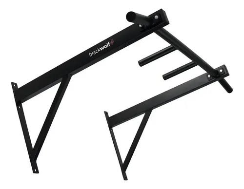 Barra fixa Blackwolf 65 cm com pegada neutra e suportes longos